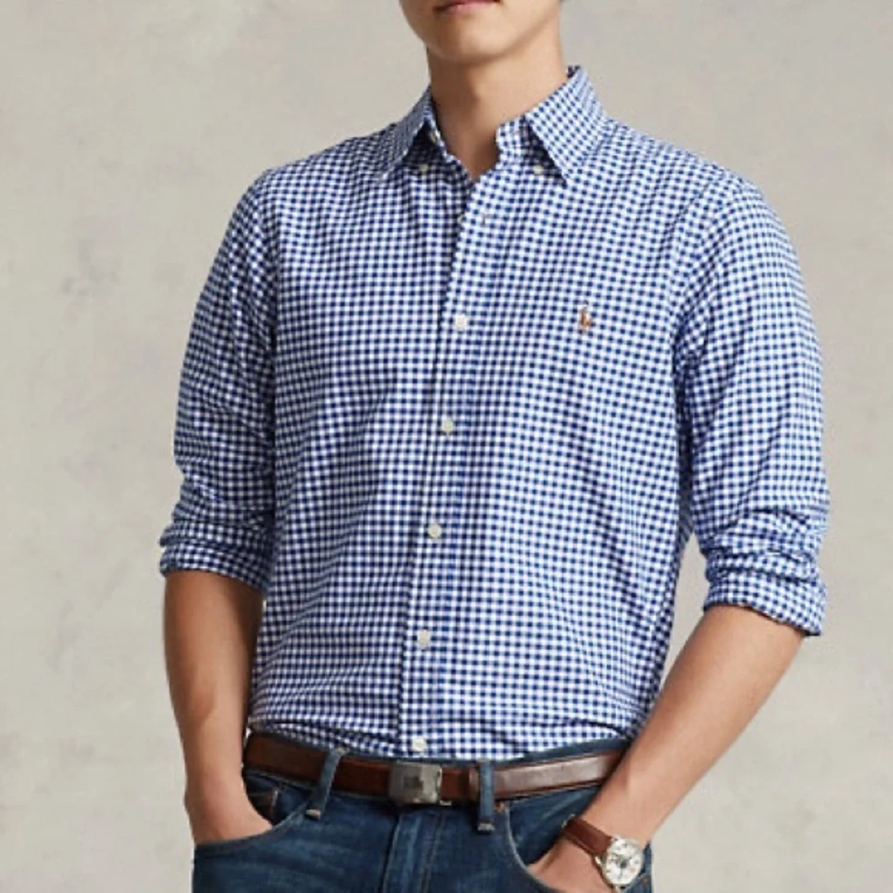 Ralph Lauren Blue Gingham Oxford Shirt XXL
